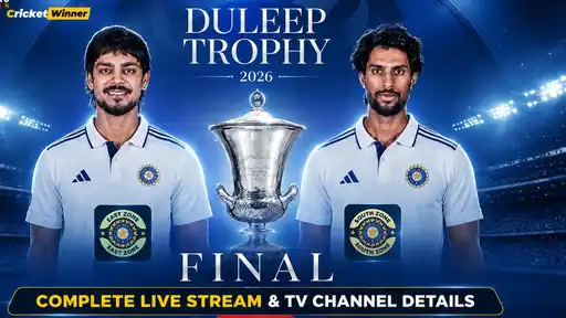 Duleep Trophy 2026-27 final East Zone vs South Zone — live streaming and TV channel guide, Chennai