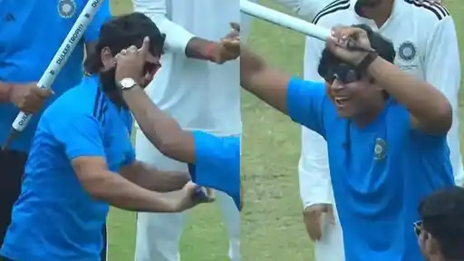 Ishan Kishan and Vaibhav Sooryavanshi celebrate with the Duleep Trophy after East Zone's title win