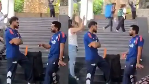 Virat Kohli and Rohit Sharma share a special chat during India's practice session ahead of the West Indies ODI series