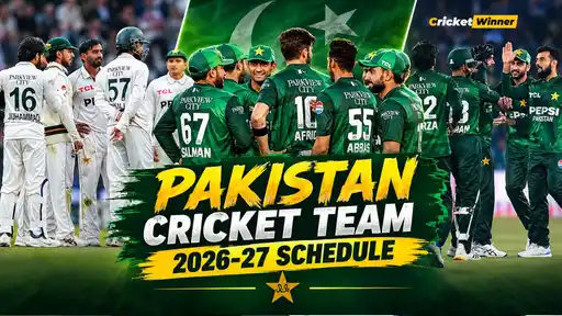 Pakistan men's cricket team full 2026-27 schedule graphic with fixtures, dates and formats for series against England and Sri Lanka