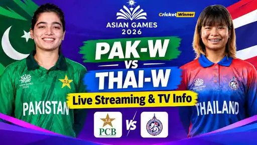 Pakistan Women vs Thailand Women Asian Games 2026 cricket quarterfinal — how to watch live on TV and streaming