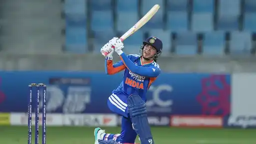 Smriti Mandhana celebrates record-breaking century vs Hong Kong in Women's Asia Cup 2026 Dubai