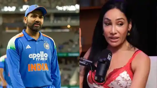 Sofia Hayat and Rohit Sharma split image as viral claim controversy trends