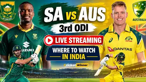 South Africa and Australia players in action during the 3rd ODI, with details of where to watch the match live in India on TV and online.