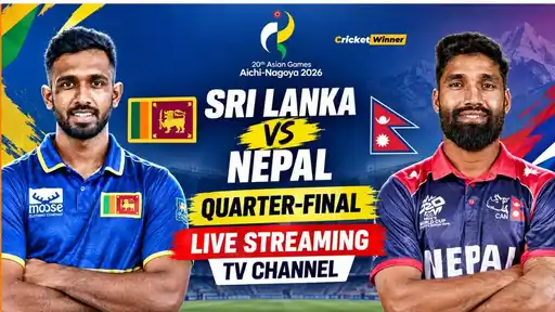 Sri Lanka and Nepal men's cricket teams meet in the Asian Games 2026 quarter-final at Korogi Sports Park, Nisshin, with TV channel and live streaming details