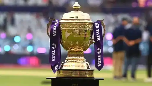 IPL trophy with TATA branding pictured ahead of the league's 2027 auction returning to Indian soil