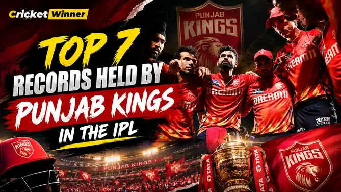 Punjab Kings players celebrating with the IPL trophy — top records held by the franchise in IPL history