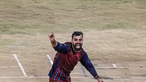 Shadab Khan celebrates his hat-trick as Antigua and Barbuda Falcons reach the CPL 2026 final
