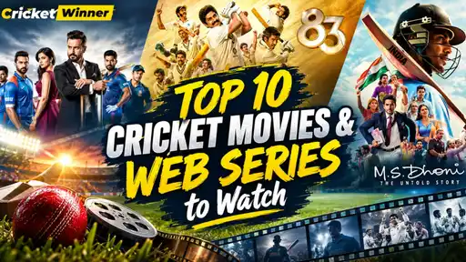 Top cricket movies and web series including 83, M.S. Dhoni The Untold Story, and other Indian cricket dramas