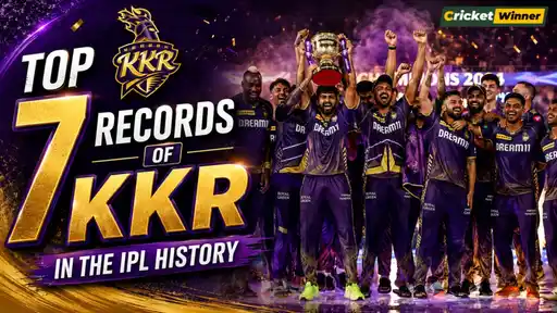 Kolkata Knight Riders players celebrate with the trophy, marking one of the franchise's biggest records in IPL history