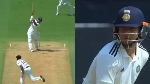Vaibhav Sooryavanshi drives Mohammed Siraj for a boundary during the Duleep Trophy 2026 final in Chennai