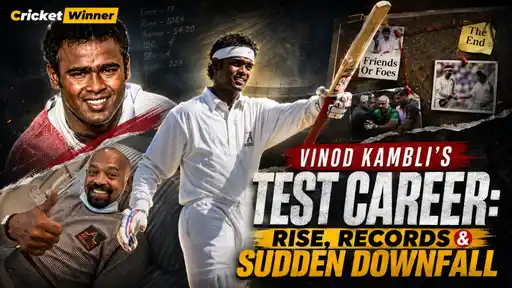 Vinod Kambli celebrating a century in his Test cricket days, still holding India's fastest 1,000 Test runs record