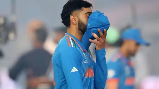 Virat Kohli looks dejected after India's ODI World Cup 2023 final defeat