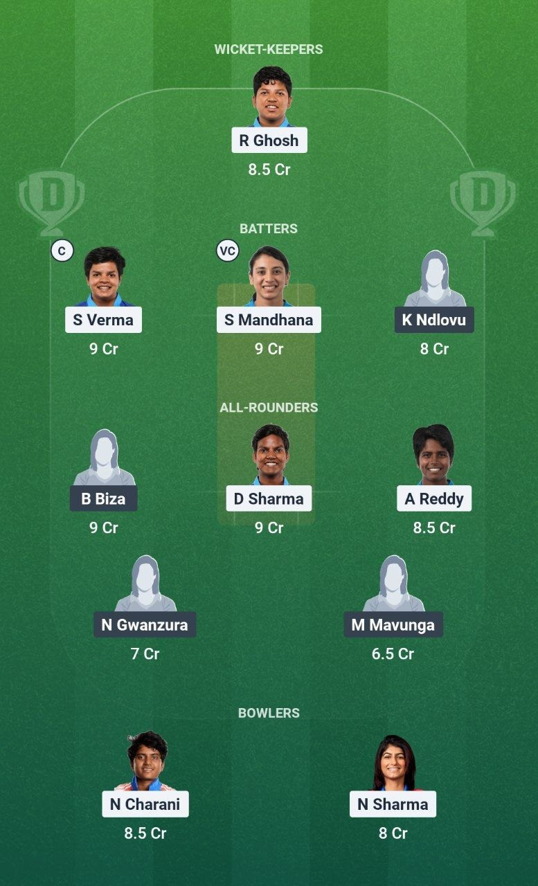 IND W VS ZIM W DREAM11 Team
