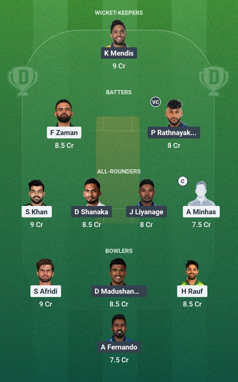 PAK vs SL Final Dream11 Team