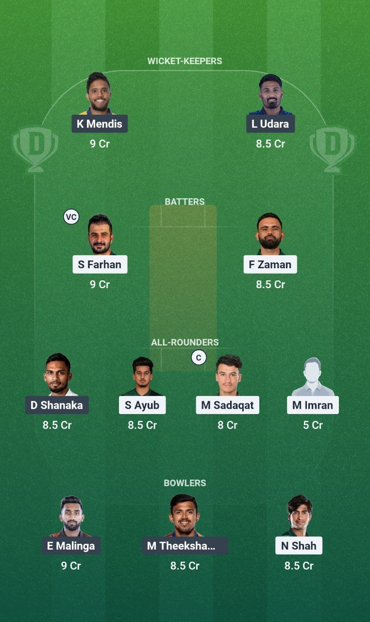 PAK vs SL 3rd T20I Dream 11 Team