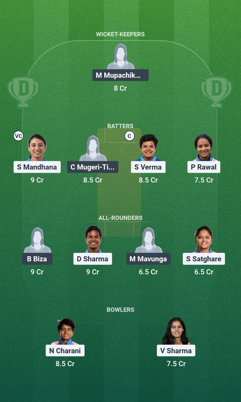 IND-W vs ZIM-W 3rd ODI Dream11 Team