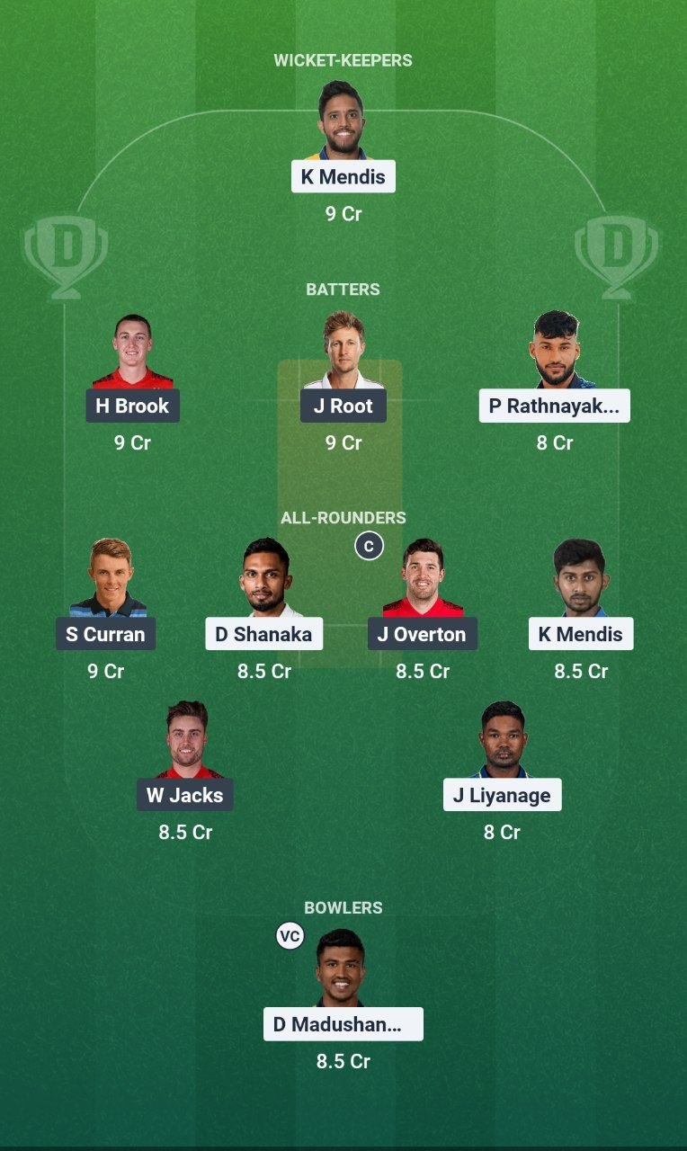 SL vs ENG Dream11 Team