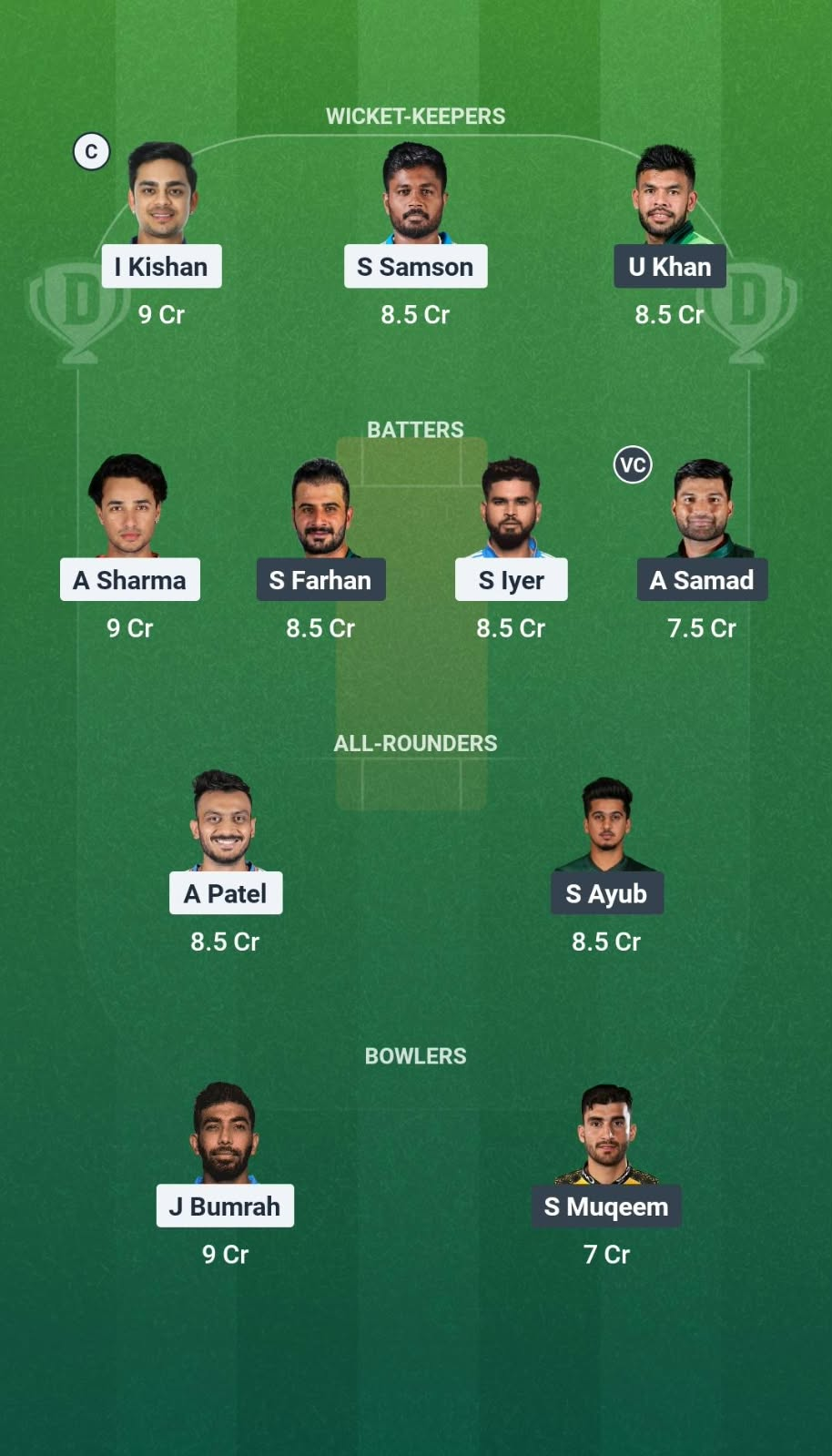IND vs PAK Final Dream11 Team