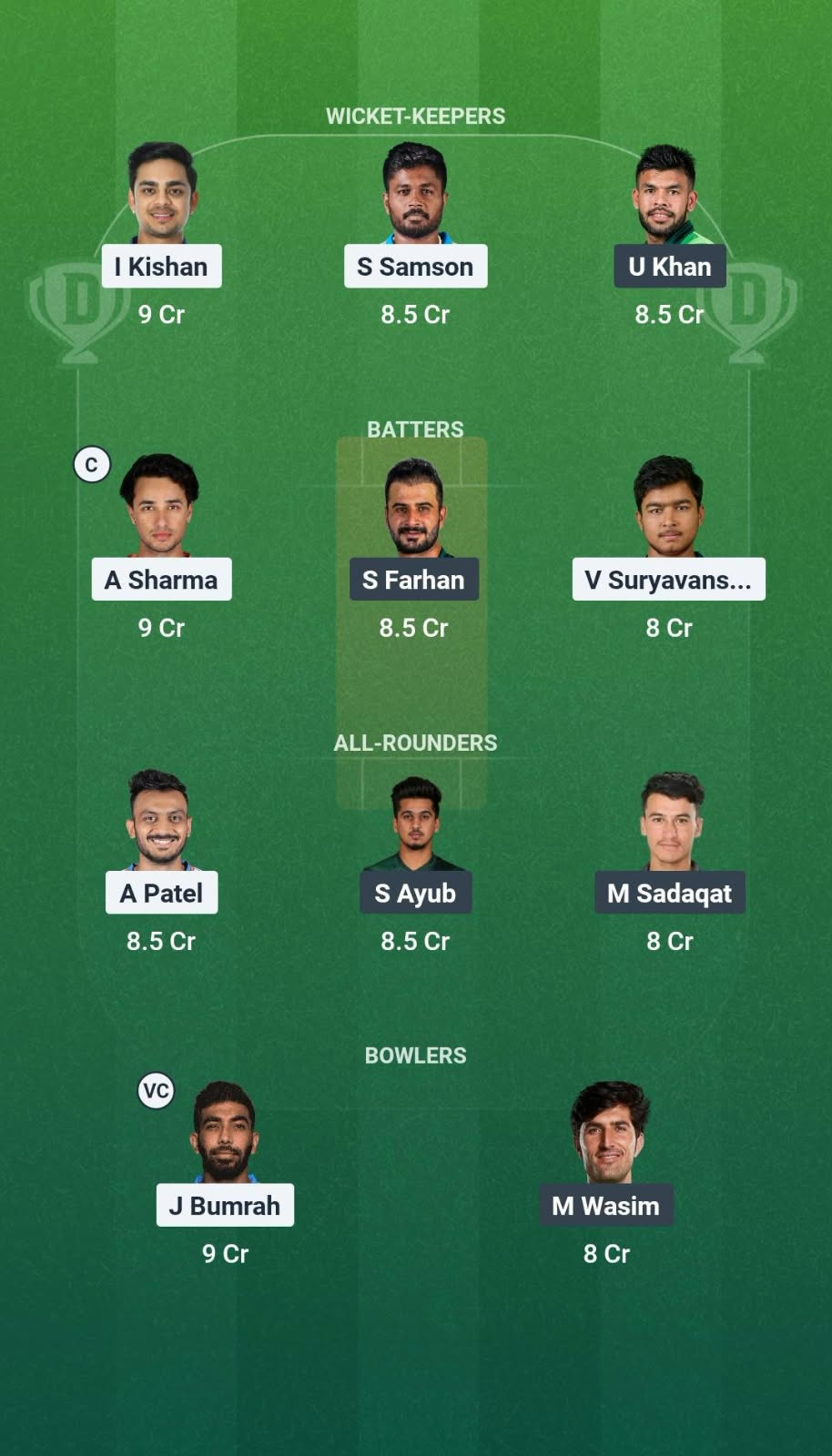 IND vs PAK Final Dream11 Team