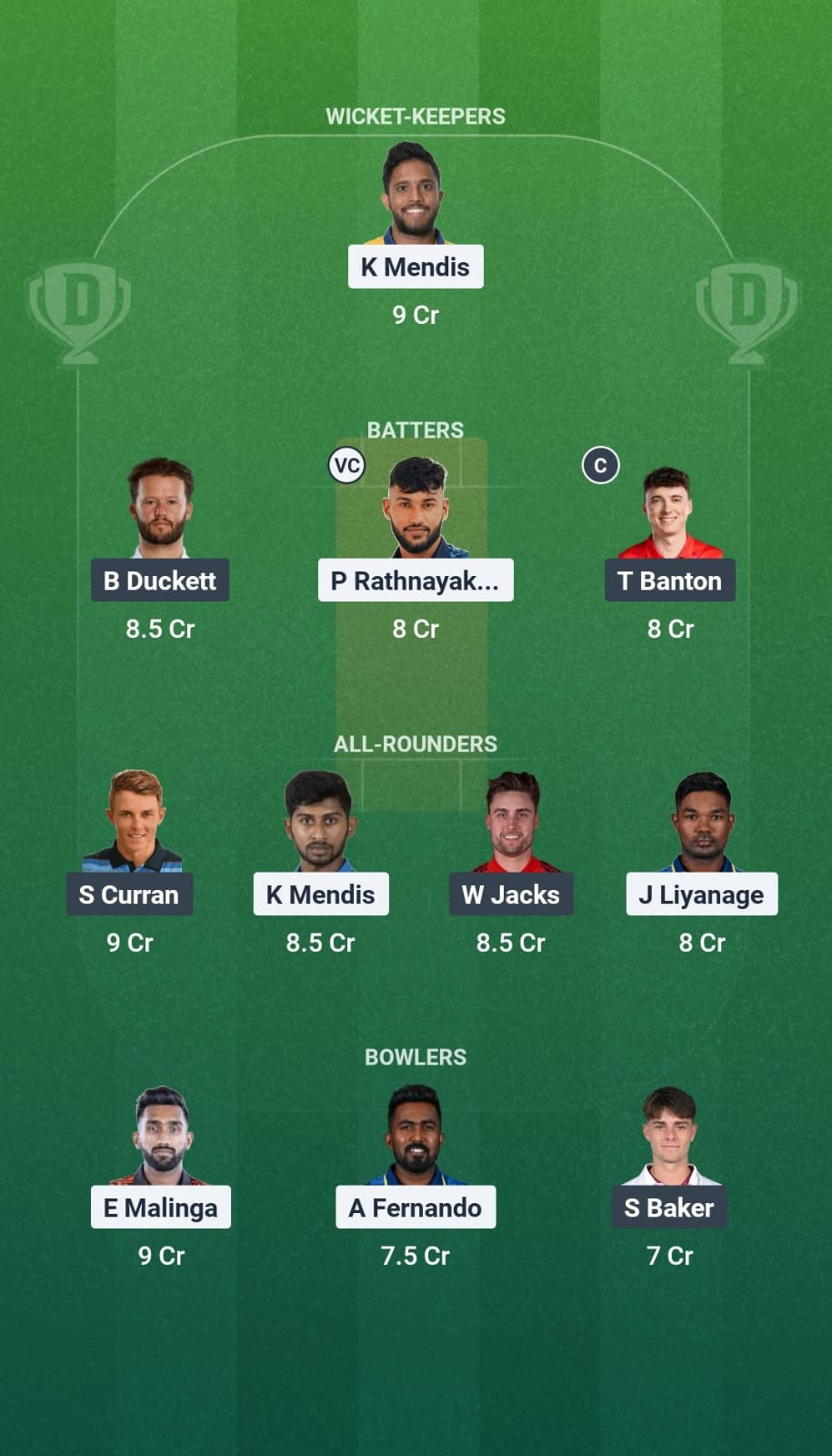 SL vs ENG 3rd ODI Dream11 Team