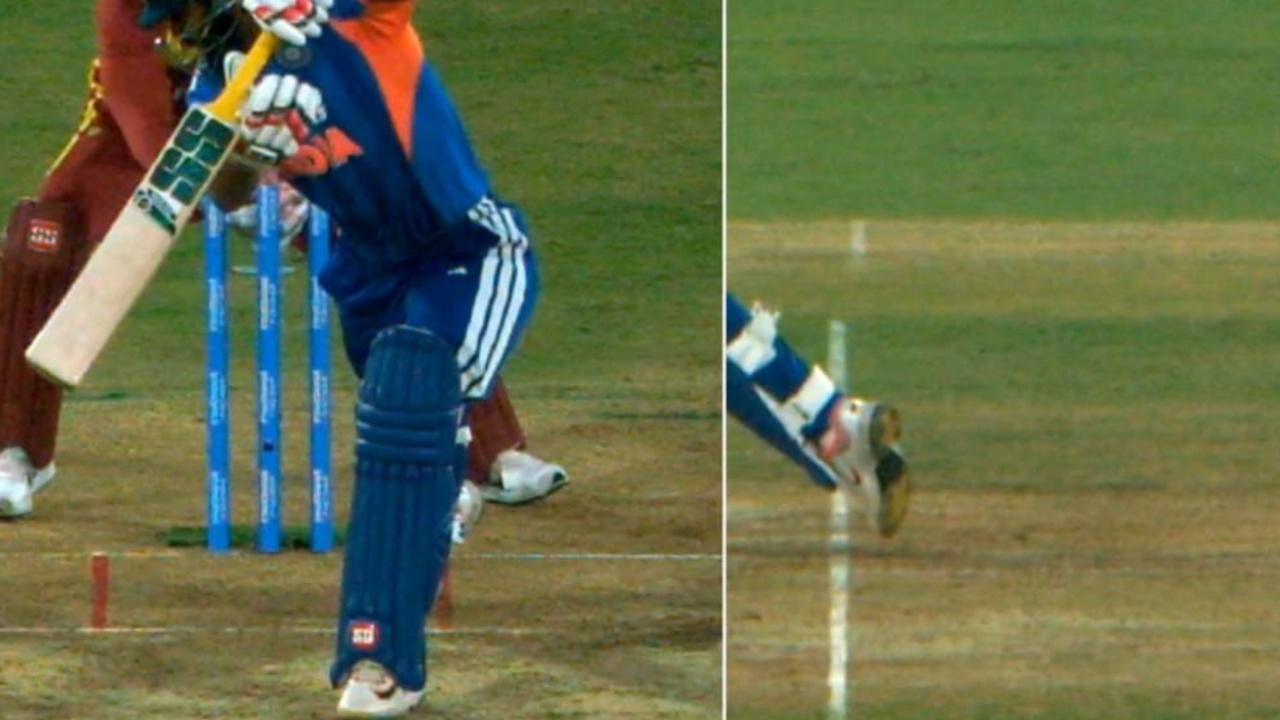 Naman Dhir stumped for golden duck — IND vs WI 4th T20I