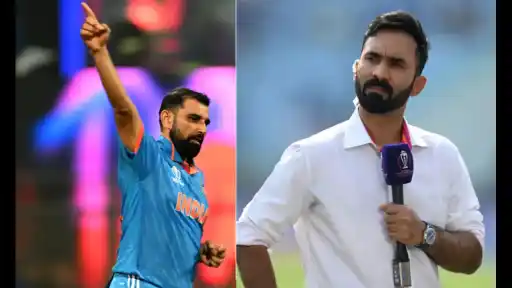 Collected Image: Dinesh Karthik and Mohammad Shami