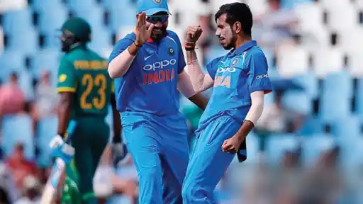 Collected Image: Yuzvendra Chahal and Rohit Sharma