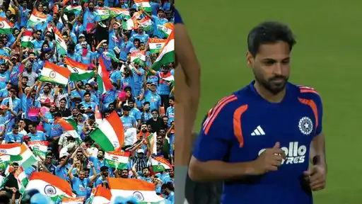 Crowd cheers as Bhuvneshwar Kumar is named in India’s playing XI for the 5th T20I against West Indies