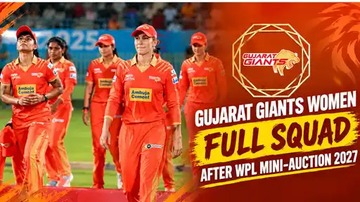 Gujarat Giants Women full squad after WPL Auction 2027 in Kochi, with all players bought and retained for the new season