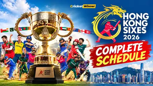 Hong Kong Sixes 2026 schedule graphic showing India and Pakistan fixtures, groups and match dates from 30 October to 1 November