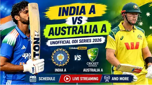 India A and Australia A players ahead of the 2026 unofficial ODI series, with schedule and live streaming details