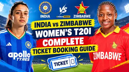 India vs Zimbabwe Women’s T20I ticket booking guide showing how to buy tickets online with stand-wise prices