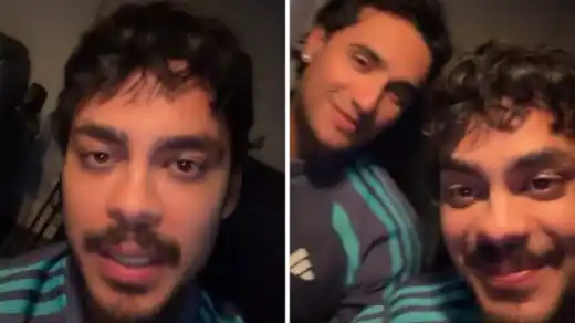 Ishan Kishan sharing hilarious banter with Abhishek Sharma after India's 3rd T20I win against New Zealand 2026
