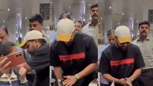 Rohit Sharma greets fans at Mumbai Airport ahead of the IND vs WI T20I series, moments after dropping his phone