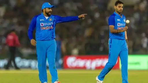Rohit Sharma’s reaction to Bhuvneshwar Kumar’s comeback