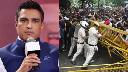 Sanjay Manjrekar supports the CJP peaceful protest at Jantar Mantar, Delhi