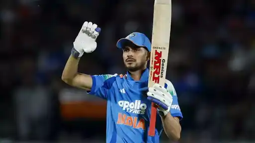 Shubman Gill celebrates after winning a record fifth ICC Player of the Month award, moving ahead of Virat Kohli and Jasprit Bumrah