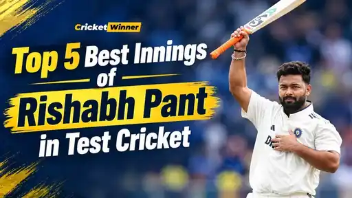 Rishabh Pant batting in a Test match for India, showcasing his top 5 Test innings.