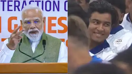 Vaibhav Sooryavanshi smiling as he reacts to PM Narendra Modi’s praise for his performance at Asian Games 2026.