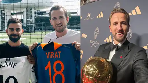 Virat Kohli and Harry Kane, friends since 2016, as Kohli congratulates Kane on winning the 2026 Ballon d’Or