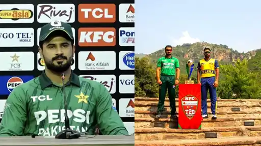 Pakistan opener Sahibzada Farhan during a press interaction before the T20I series against Sri Lanka
