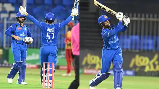 Azmatullah Omarzai celebrates 46-ball century in AFG vs ZIM 2nd T20I