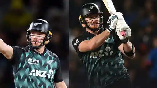 Glenn Phillips celebrates 46-ball century