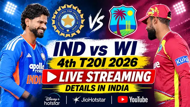 IND vs WI 4th T20I 2026 live streaming details in India